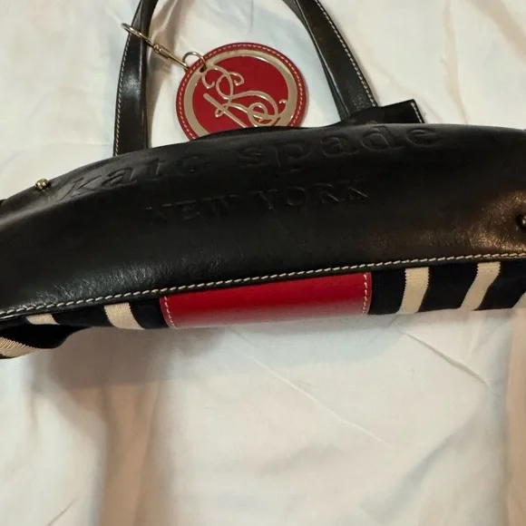Kate Spade Vintage Black and Red Striped Women's Bag - Picture 5 of 9